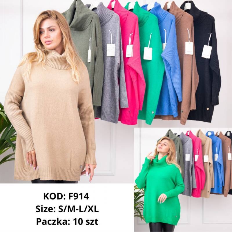 Swetry damskie Roz S/M-L/XL, Mix Kolor .Paczka 10 szt